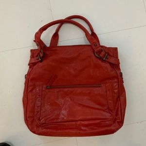 Red Latico leather